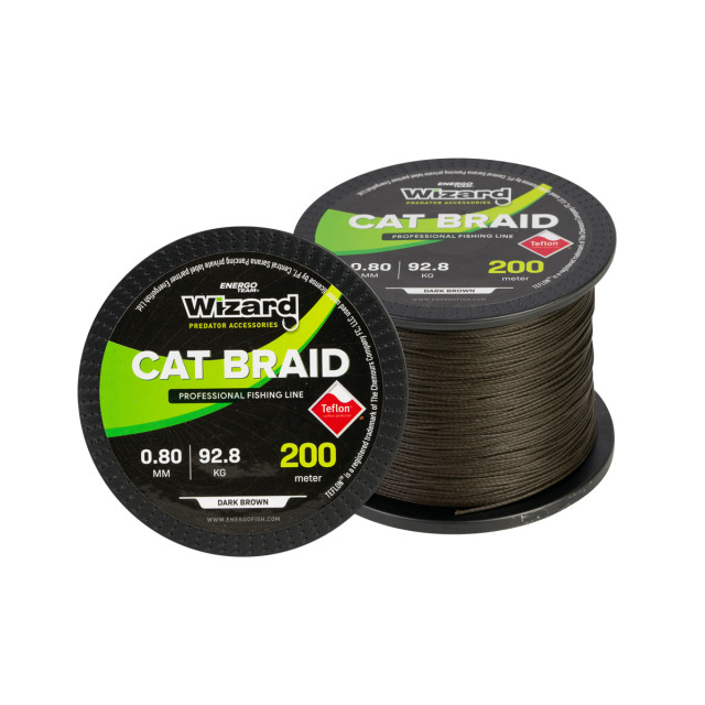 Fir textil EnergoTeam Wizard Cat Braid, maro-inchis, 200m (Diametru fir: 0.50 mm) 0.50