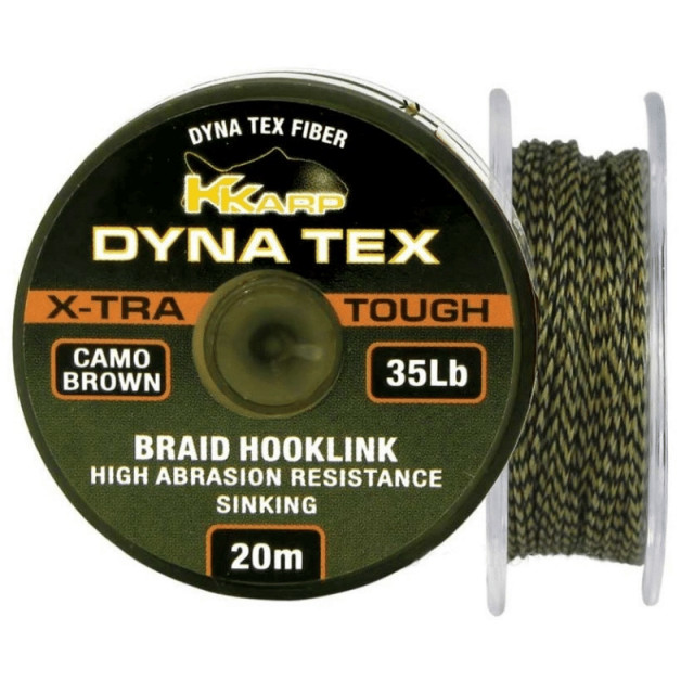Fir Textil inaintas K-Karp Dyna Tex X-Tra Tough, Camo Brown, 20m (Rezistenta fir: 25 lbs)