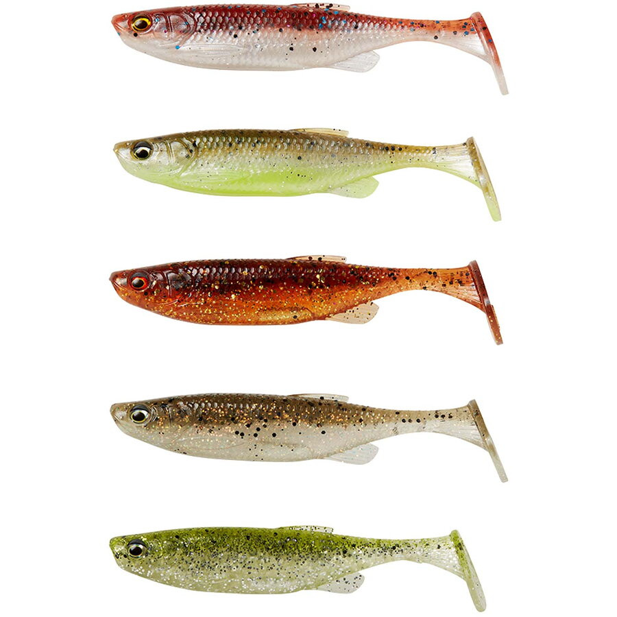 Shad Savage Gear Fat Minnow T-Tail, Clearwater Mix, 9cm, 5buc/plic 5buc/plic