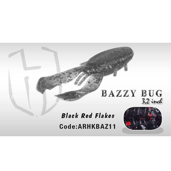 Vobler Bazzy Bug 3.2" 8cm Black Red Flakes Herakles