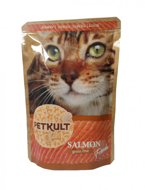 Hrana umeda pentru pisici, Petkult Cat, Somon, 100G
