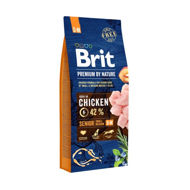 Hrana uscata pentru caini, Brit Premium by Nature Senior Large/Extra large, 15 Kg