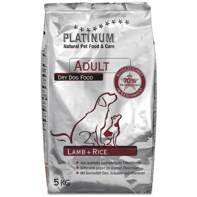 Hrana uscata pentru caini, Platinum, Adult Lamb Rice, 10 Kg