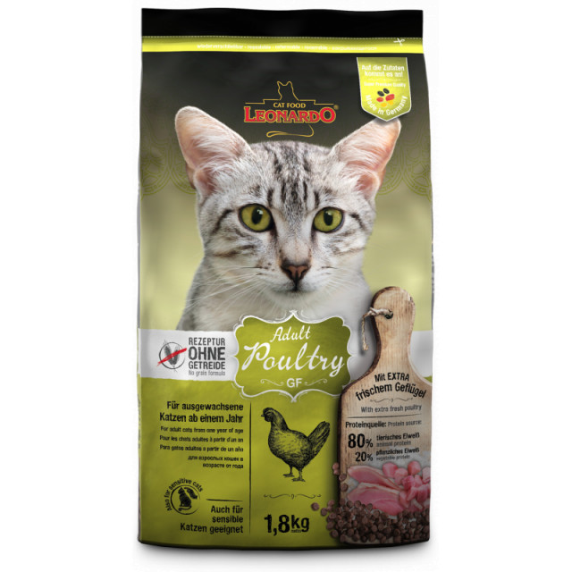 Hrana uscata pentru pisici, Leonardo Grain Free Pasare, 1.8 KG