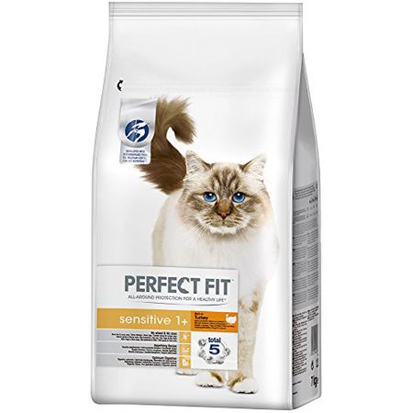 Hrana uscata pentru pisici, Perfect Fit, Adult Sensitive Curcan, 7 Kg