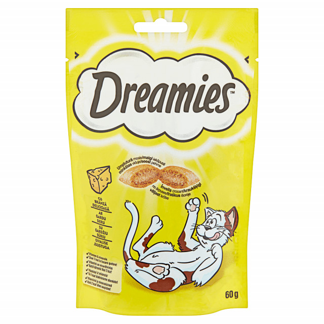 Recompense pentru pisici, Dreamies, Branza Delicioasa, 60G
