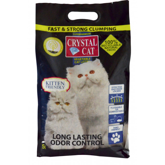 Asternut igienic pentru pisici, Crystal Cat, Tofu, 5 L