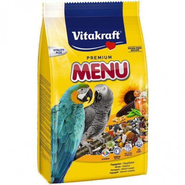Hrana pentru pasari, Vitakraft, Meniu Papagali, 3 Kg