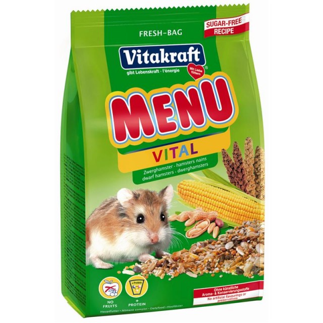 Hrana pentru rozatoare, Vitakraft Meniu Hamsteri Pitici, 400g