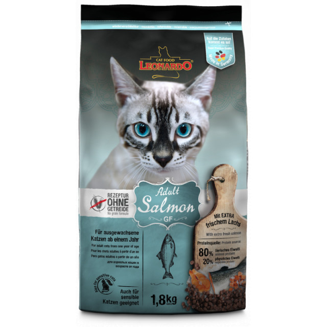 Hrana uscata pentru pisici, Leonardo Grain Free Somon, 1.5 KG
