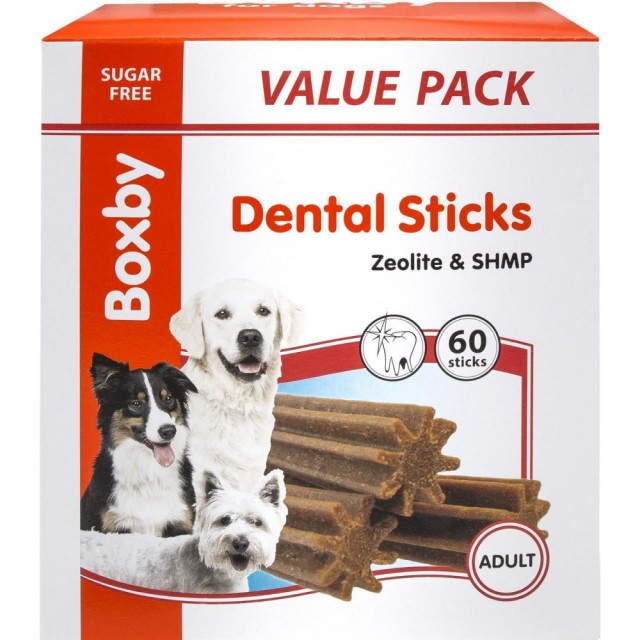 Recompense pentru caini, Boxby Valuepack Dental Sticks, 1200 G/60 BUC