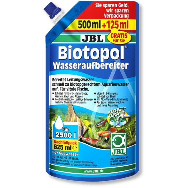 Conditioner apa acvariu, JBL, Biotopol Refill 625ml pentru 2500 l