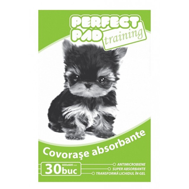 Covorase absorbante educationale pentru caini, Perfect Training Pad, 60 x 60 CM, 30 Buc