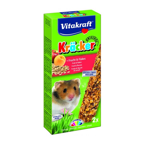 Hrana pentru rozatoare, Vitakraft, Baton Hamster, Fructe/Cereale, x 2 BUC