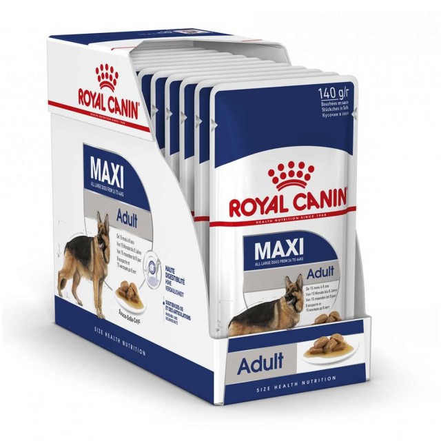 Hrana umeda pentru caini, Royal Canin, Maxi Adult, Box 10 x 140 G