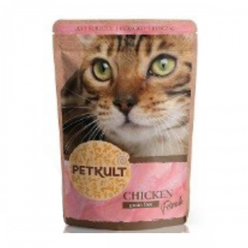 Hrana umeda pentru pisici, Petkult Cat, Pui, 100G