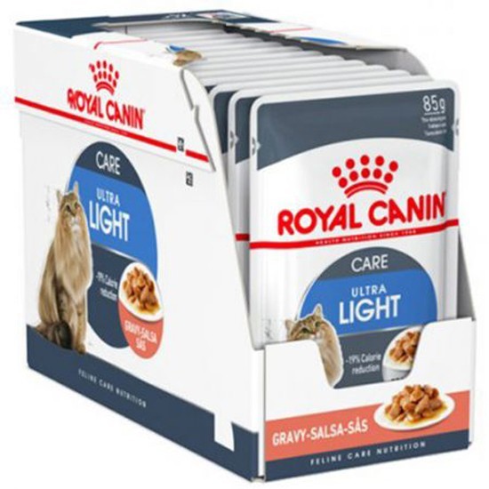 Hrana umeda pentru pisici, Royal Canin, Ultra Light in Gravy, 12 x 85 g