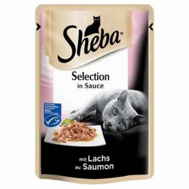 Hrana umeda pentru pisici, Sheba, Somon in Sos, 85 g