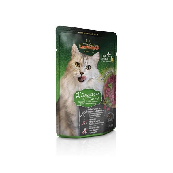 Hrana umeda pentru pisici, Leonardo, Cangur Iarba Pisicii, 85 G