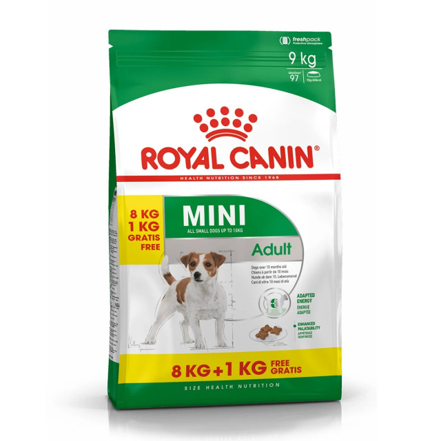 Hrana uscata pentru caini, Royal Canin Mini Adult, 8 + 1KG