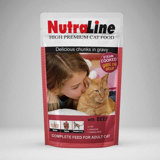 Hrana umeda pentru pisici, Nutraline, Classic Vita, 100 g
