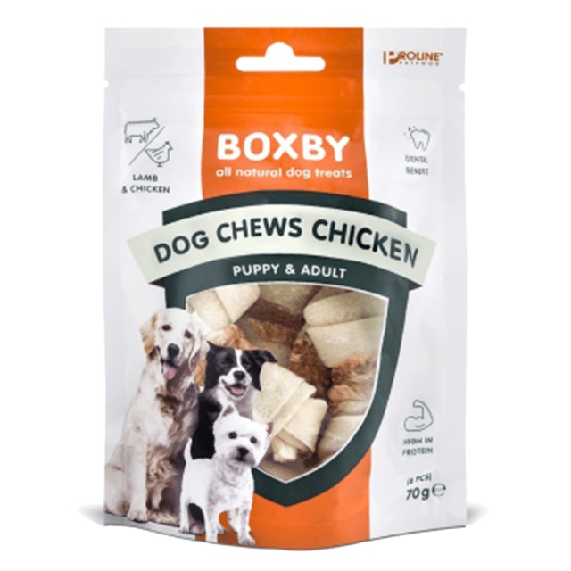 Recompense pentru caini, Proline Boxby Chews Pui, 6 buc