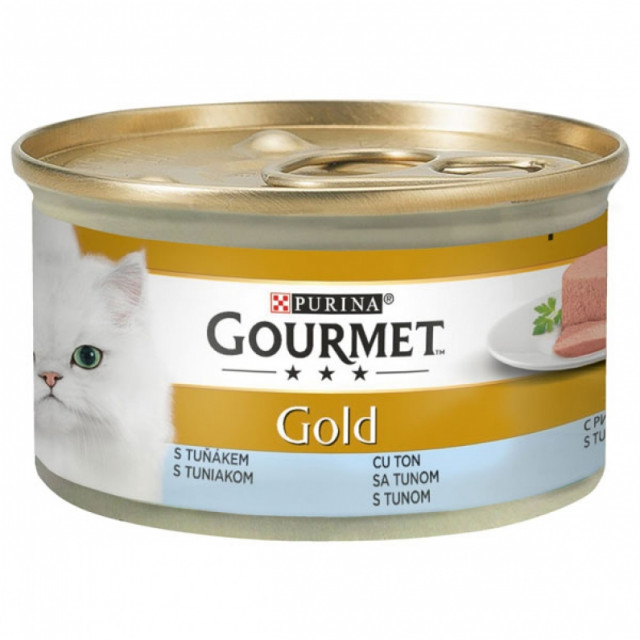 Hrana umeda pentru pisici, Gourmet Gold, Mousse de Ton, 24 X 85g