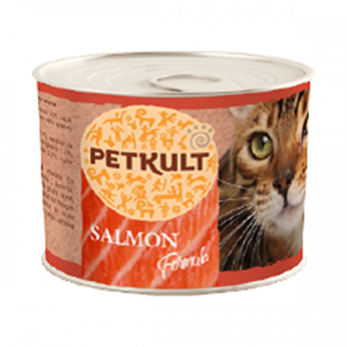 Hrana umeda pentru pisici, Petkult Cat, Somon, 185G