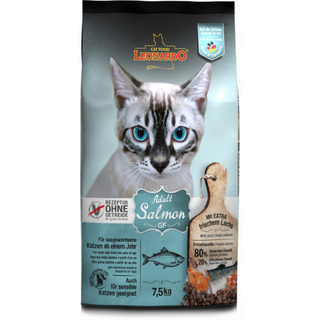 Hrana uscata pentru pisici, Leonardo Grain Free Somon, 7.5 KG