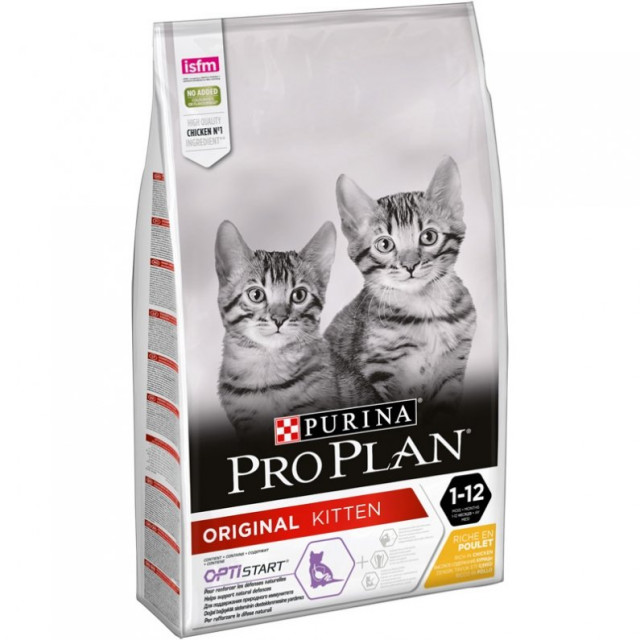 Hrana uscata pentru pisici, Purina Pro Plan, Original Kitten Pui, 1,5 kg
