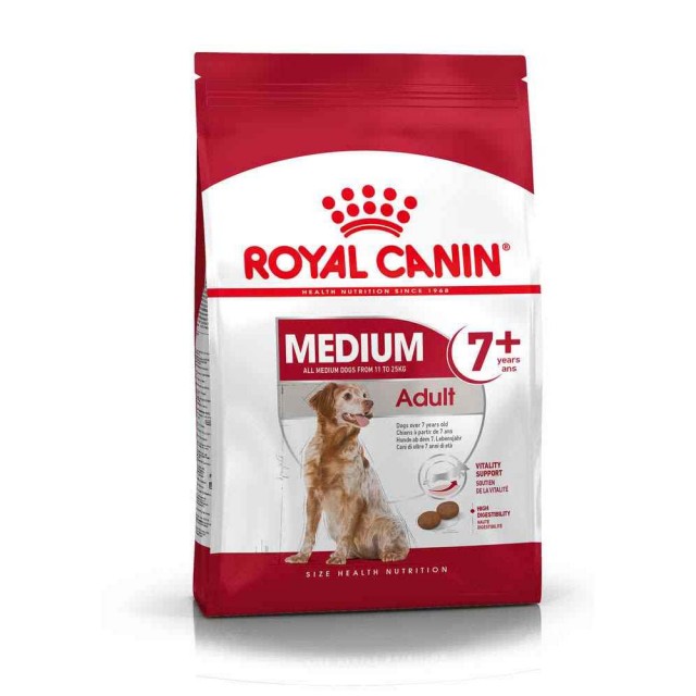 Hrana usscata pentru caini, Royal Canin, Medium Adult 7 Plus Senior, 15 Kg