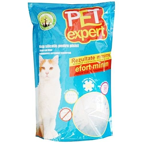 Nisip silicatic pentru pisici, Pet Expert, Silicat 7.6 L