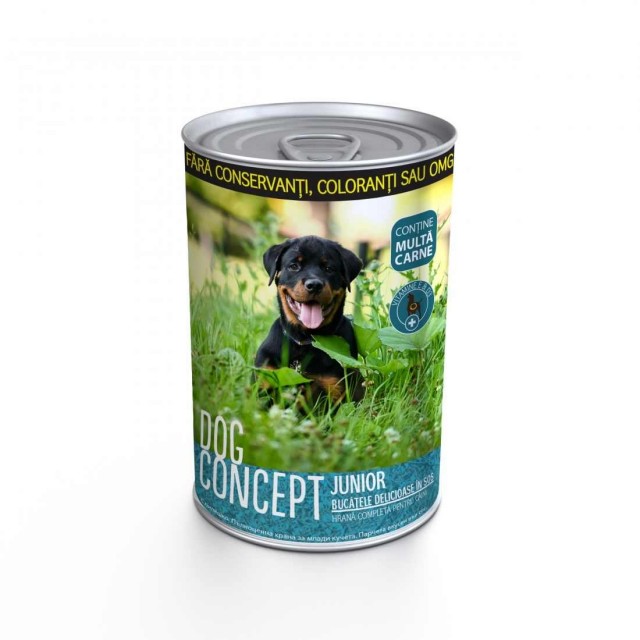 Hrana umeda pentru caini, Dog Concept, Junior 415 G