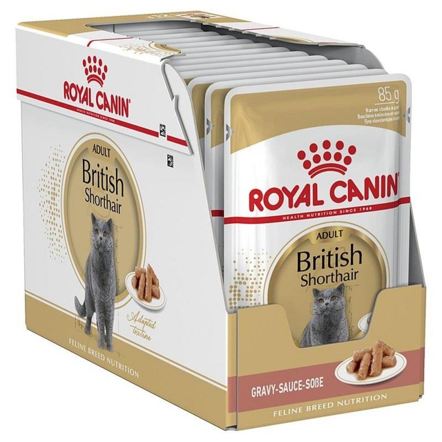Hrana umeda pentru pisici, Royal Canin, British Shorthair Pouch, 12X85 g