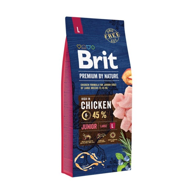 Hrana uscata pentru caini, Brit Premium by Nature, Junior L, 15 Kg
