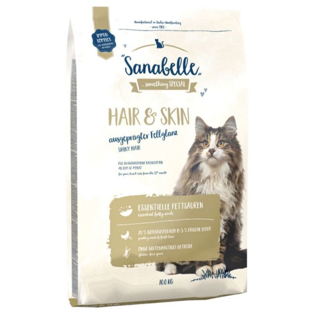 Hrana uscata pentru pisici, Sanabelle, Hair&Skin, 10 Kg