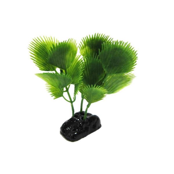 Plante plastic acvariu, Resun, Palm Leaf Green, 8 CM
