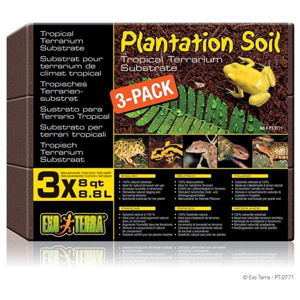 Asternut reptile, Exo Terra, Plantation Soil , 8,8 L x 3 buc, PT2771
