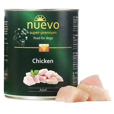 Hrana umeda pentru caini, Nuevo, Pasare, conserva 800 g