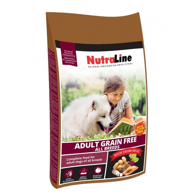 Hrana uscata pentru caini, Nutraline, Dog Adult Grain Free, 12.5 Kg