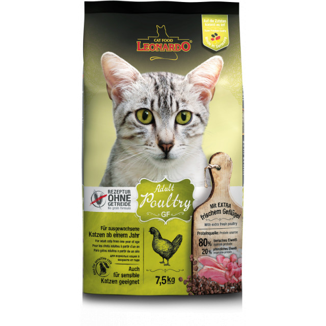 Hrana uscata pentru pisici, Leonardo Grain Free Pasare, 7.5 KG