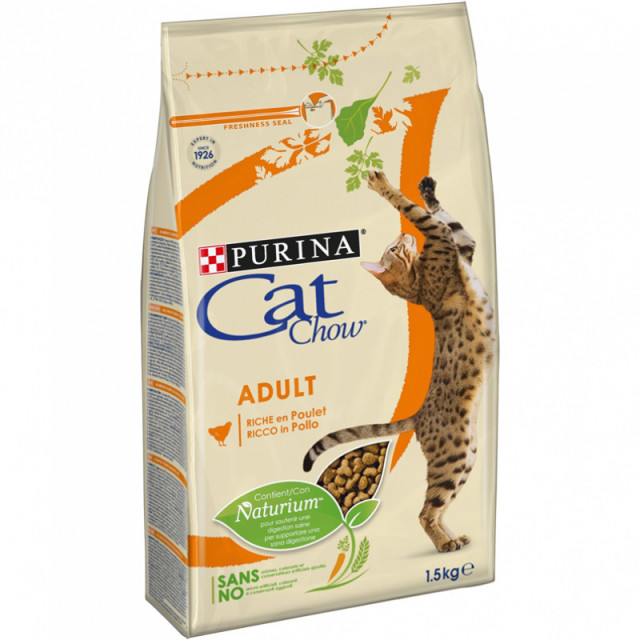 Hrana uscata pentru pisici, Purina Cat Chow, Adult Pui, 1.5 Kg