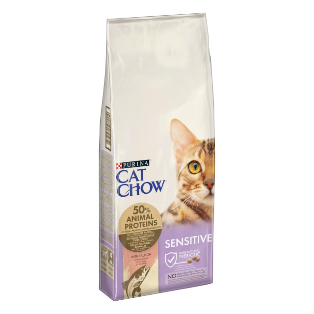 Hrana uscata pentru pisici, Purina Cat Chow Adult Sensitive Somon,15kg