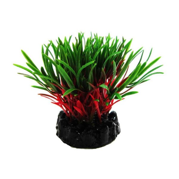 Plante plastic acvariu, Resun, Sea Grass, Red/Green, 10cm