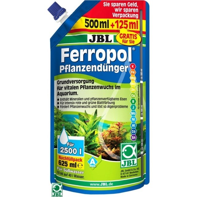 Fertilizator pentru plante de acvariu, JBL Ferropol Refill, 625 ml