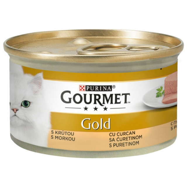 Hrana umeda pentru pisici, Gourmet Gold, Mousse de Curcan, 24 X 85g