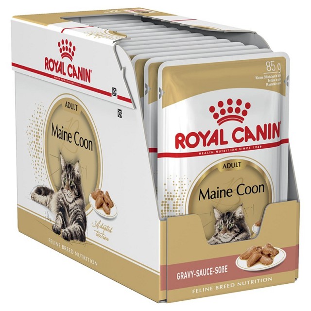 Hrana umeda pentru pisici, Royal Canin, Maine Coon Pouch, 12x85 g