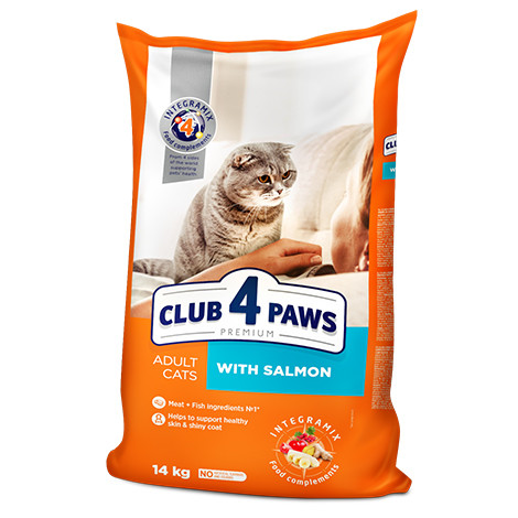 Hrana uscata pentru pisici, Club 4 Paws Adult Somon, 14 Kg