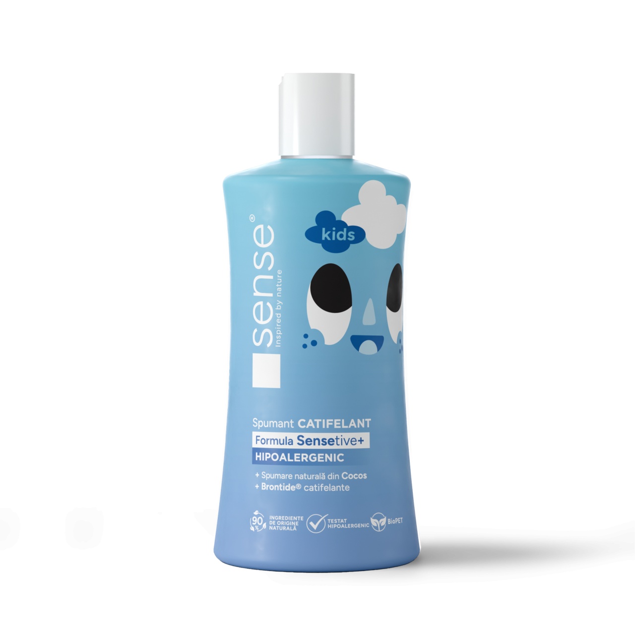 Spumant de baie Sensetiv+, Albastru, Copii, Hipoalergenic, 330ml – SENSE KIDS