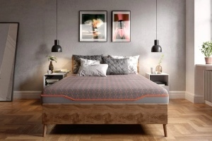 Saltea cu spuma Memory si arcuri Pocket 90X200 , inaltime 24 cm, fermitate medie, husa detasabila